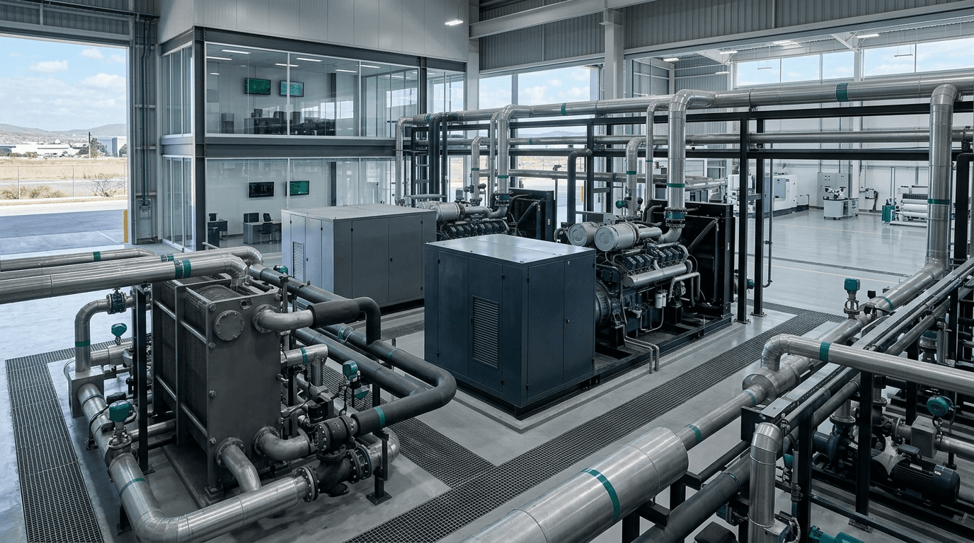 Sistema de cogeneración instalado en una planta industrial